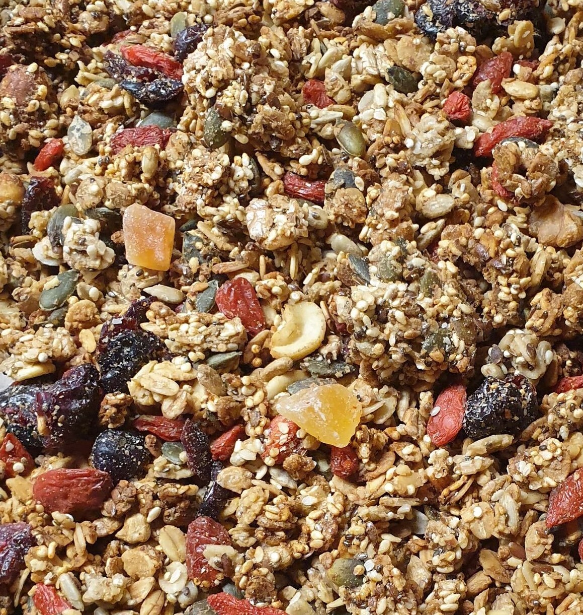 Granola rode vruchten
